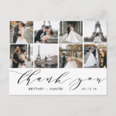 カリグラフィー スクリプト 8 フォト サンクス ポストカード (正面)