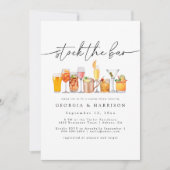 カリグラフィー ストック・ザ・バー シャワーの招待状 招待状 (正面)