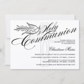 カリグラフィー ダヴとクロス 初めての聖体拝領 招待状 (正面)