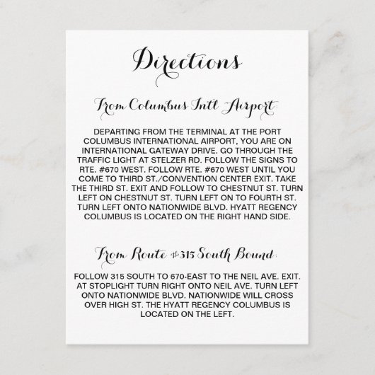 カリグラフィー ディレクションカード エンクロージャーカード (正面)