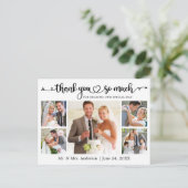 カリグラフィー ハート 5枚 写真 結婚 ありがとう ポストカード (スタンド正面)