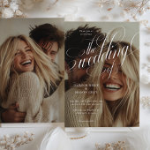 カリグラフィー フォト ウェディング 招待状