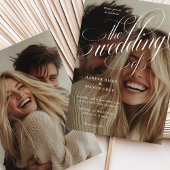 カリグラフィー フォト ウェディング 招待状