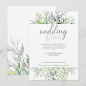 カリグラフィー ボタニカル ウェディング 詳細 エンクロージャーカード (正面/裏面)