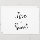 カリグラフィー | "愛は甘い" 結婚サイン (正面/裏面)
