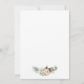 カリグラフィー 水彩 ボタニカル フラワーリング ウェディング 招待状 (裏面)