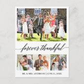 カリグラフィー 永遠に感謝 4枚の写真 ありがとう ポストカード (正面)