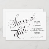 カリグラフィー 結婚式の招待状 Save the Date セーブザデート (正面/裏面)