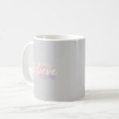 カリグラフィー Believe コーヒーマグカップ (正面左)