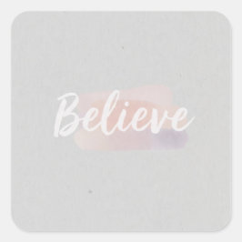 カリグラフィー Believe スクエアシール