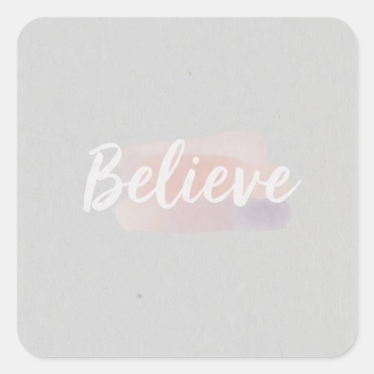 カリグラフィー Believe スクエアシール (正面)