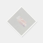 カリグラフィー Believe スタンダードカクテルナプキン (角)