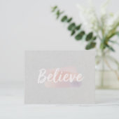 カリグラフィー Believe ポストカード (スタンド正面)