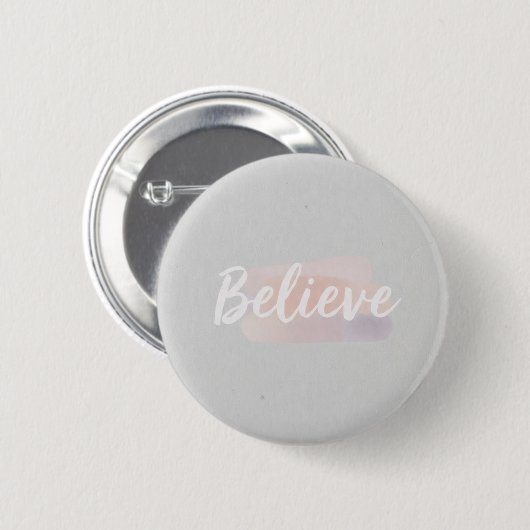 カリグラフィー Believe 缶バッジ (正面&裏面)