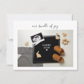 カリグラフィー Bundle of Joy ベビーお知らせカード サンキューカード (正面)