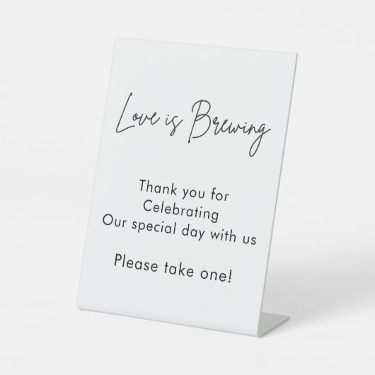 カリグラフィー Love is Brewing 台座サイン (正面)