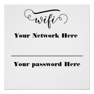 カリグラフィー WiFi パスワード台座サイン ポスター