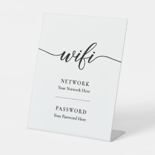 カリグラフィー WiFi パスワード ネットワーク 台座サイン