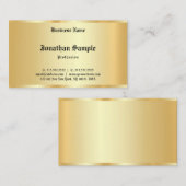 カリグラフパーソナライズされた化されたフェイク金ゴールドテンプレート 名刺 (正面/裏面)