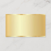 カリグラフパーソナライズされた化されたフェイク金ゴールドテンプレート 名刺 (裏面)