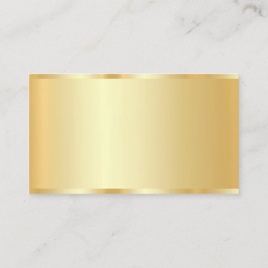 カリグラフパーソナライズされた化されたフェイク金ゴールドテンプレート 名刺 (裏面)