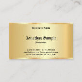 カリグラフパーソナライズされた化されたフェイク金ゴールドテンプレート 名刺 (正面)