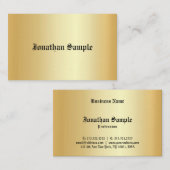 カリグラフフェイク金ゴールドテンプレートヴィンテージオールド文字 名刺 (正面/裏面)
