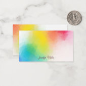 カリグラフ·モノグラム·テンプレート·レカラフルインボー ノートカード (正面/裏面インサイチュ)