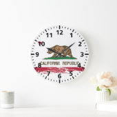 カリグランジフォルニア州旗 ラージ壁時計 (ホーム)