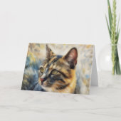 カリコかわいらしネコ顔アートノートカード カード (正面)