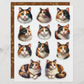 カリコかわいらし猫イラストフッシーカット (正面/裏面)