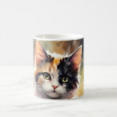 カリコキャットアンド蝶イン春ガーデン コーヒーマグカップ (中央)