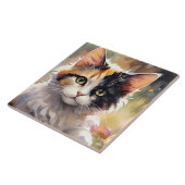 カリコキャットアンド蝶イン春ガーデン タイル (側面)