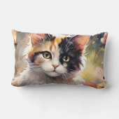 カリコキャットアンド蝶イン春ガーデン ランバークッション (裏面)