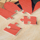 カリコキャットインエレガントフローラガーデンジグソーパズル ジグソーパズル (側面)