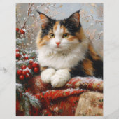 カリコキャットウィンターシーンスクラップブック紙 (正面)