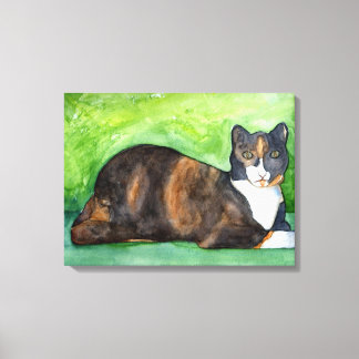 カリコキャットウォーター絵を描カラーズキャンバスアート キャンバスプリント
