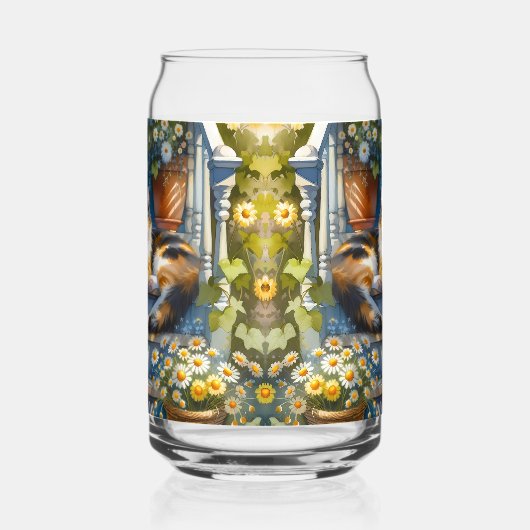 カリコキャットオンフローラポーチコテージコア ガラス缶 (右)