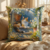 カリコキャットオンフローラポーチコテージコア クッション