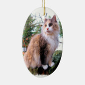 カリコキャットカスタムクリスマス セラミックオーナメント (右)