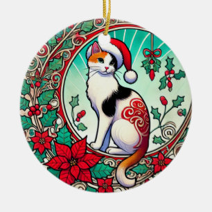 カリコキャットクリスマス セラミックオーナメント