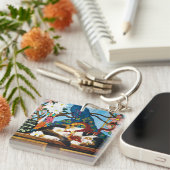 カリコキャットドラゴンレッド キーホルダー (正面右)