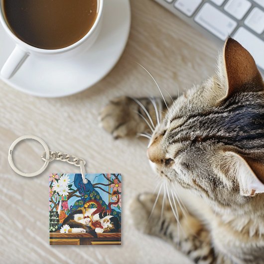 カリコキャットドラゴンレッド キーホルダー