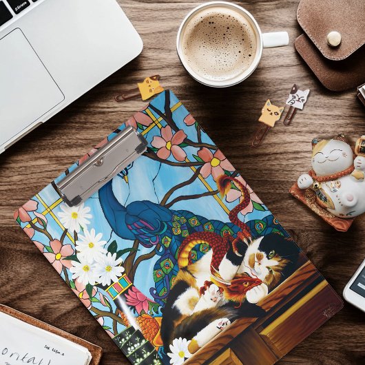 カリコキャットドラゴンレッド クリップボード