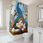 カリコキャットドラゴンレッド シャワーカーテン (インサイチュ)
