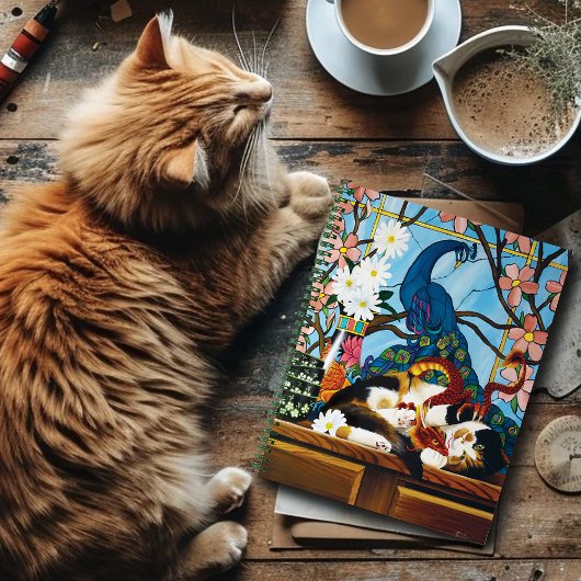 カリコキャットドラゴンレッド ノートブック