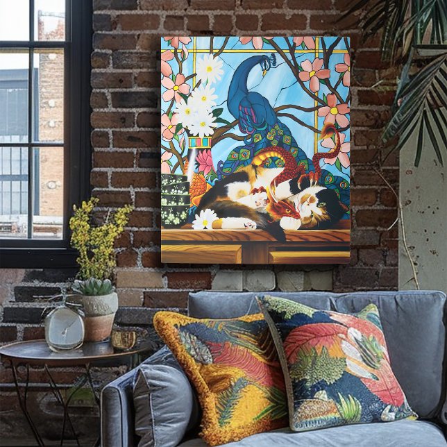 カリコキャットドラゴンレッド メタルプリント (クリエイターアップロード済み)