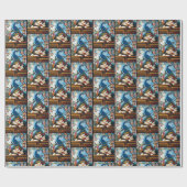 カリコキャットドラゴンレッド ラッピングペーパー (フラット)