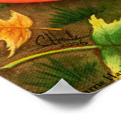 カリコキャットフェアリー葉キャッツ秋秋のアートプリント ポスター (角)