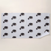 カリコキャットポーズ ビーチタオル (正面)